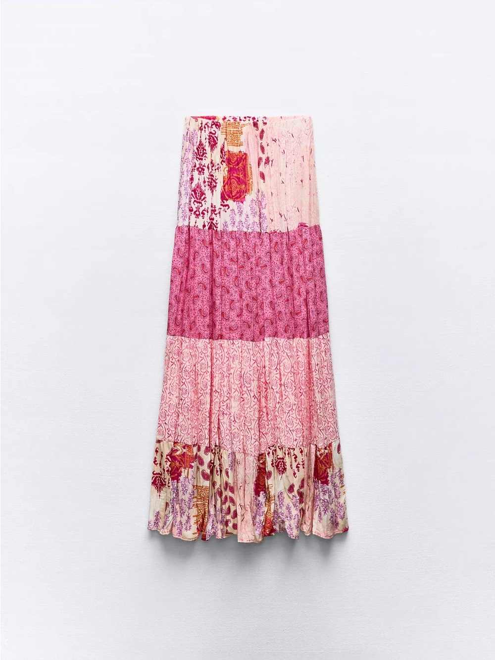 Zara patchwork long skirt - Picture 1 of 4